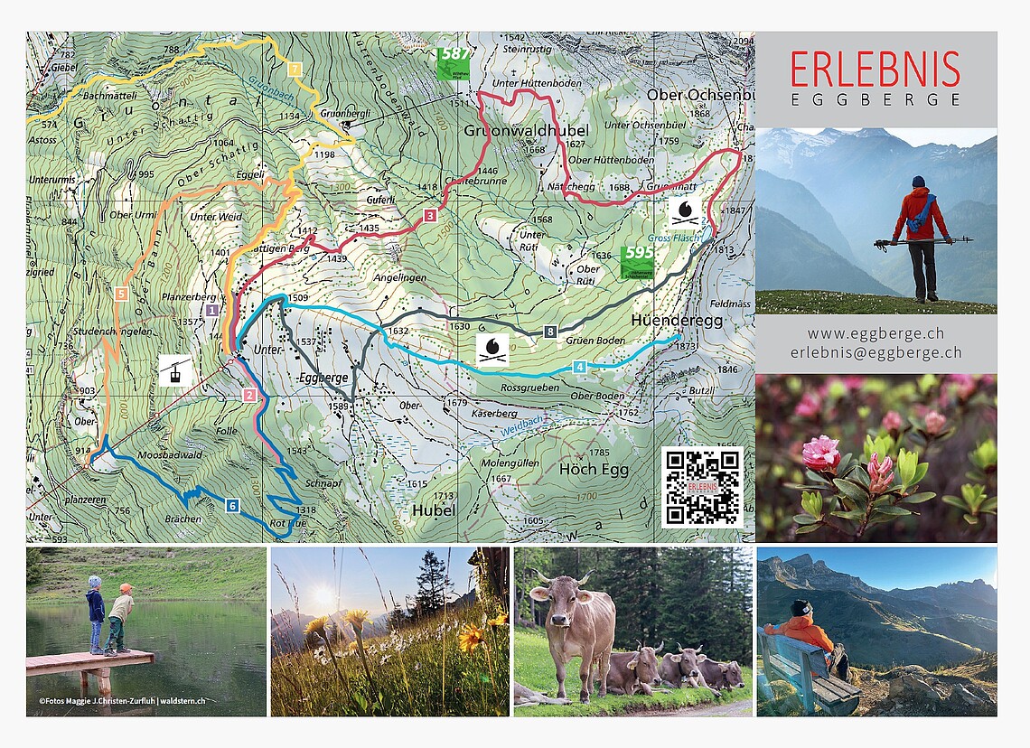 Wanderkarte Eggberge am Schalter-Luftseilbahn Eggberge erhältlich
