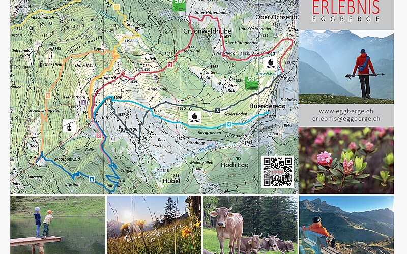 Wanderkarte Eggberge am Schalter-Luftseilbahn Eggberge erhältlich