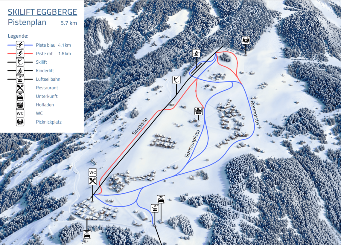 Pistenplan Skilift Eggberge